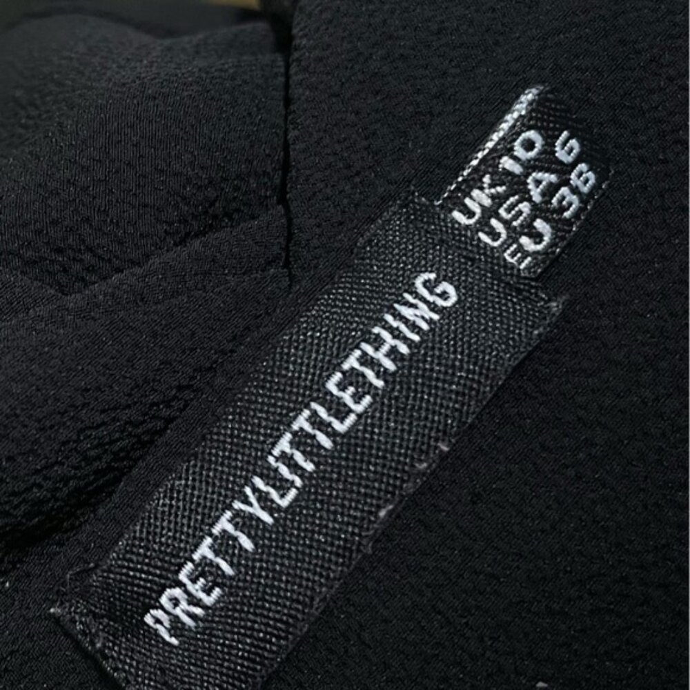 Pretty Little Thing 6 Dress Black Mini Dresses Button Up Short Sleeve LBD Medium - Picture 7 of 7